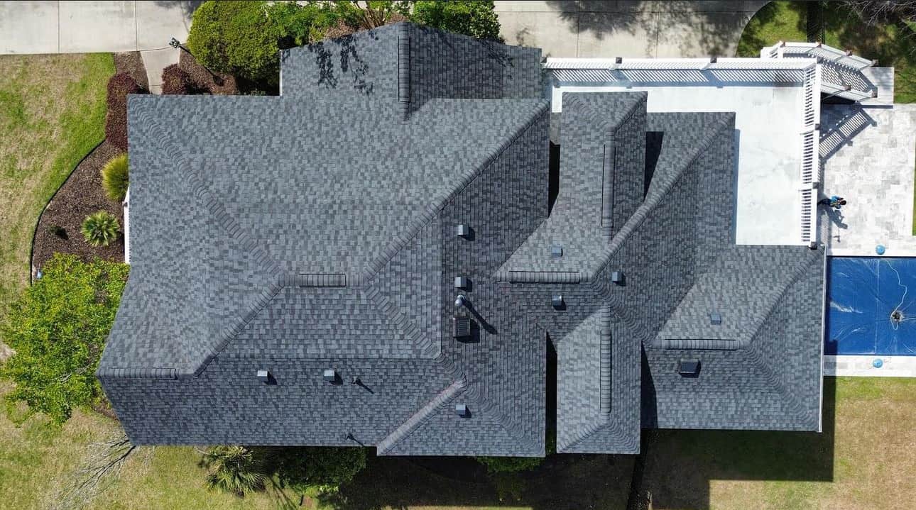finished residential roof