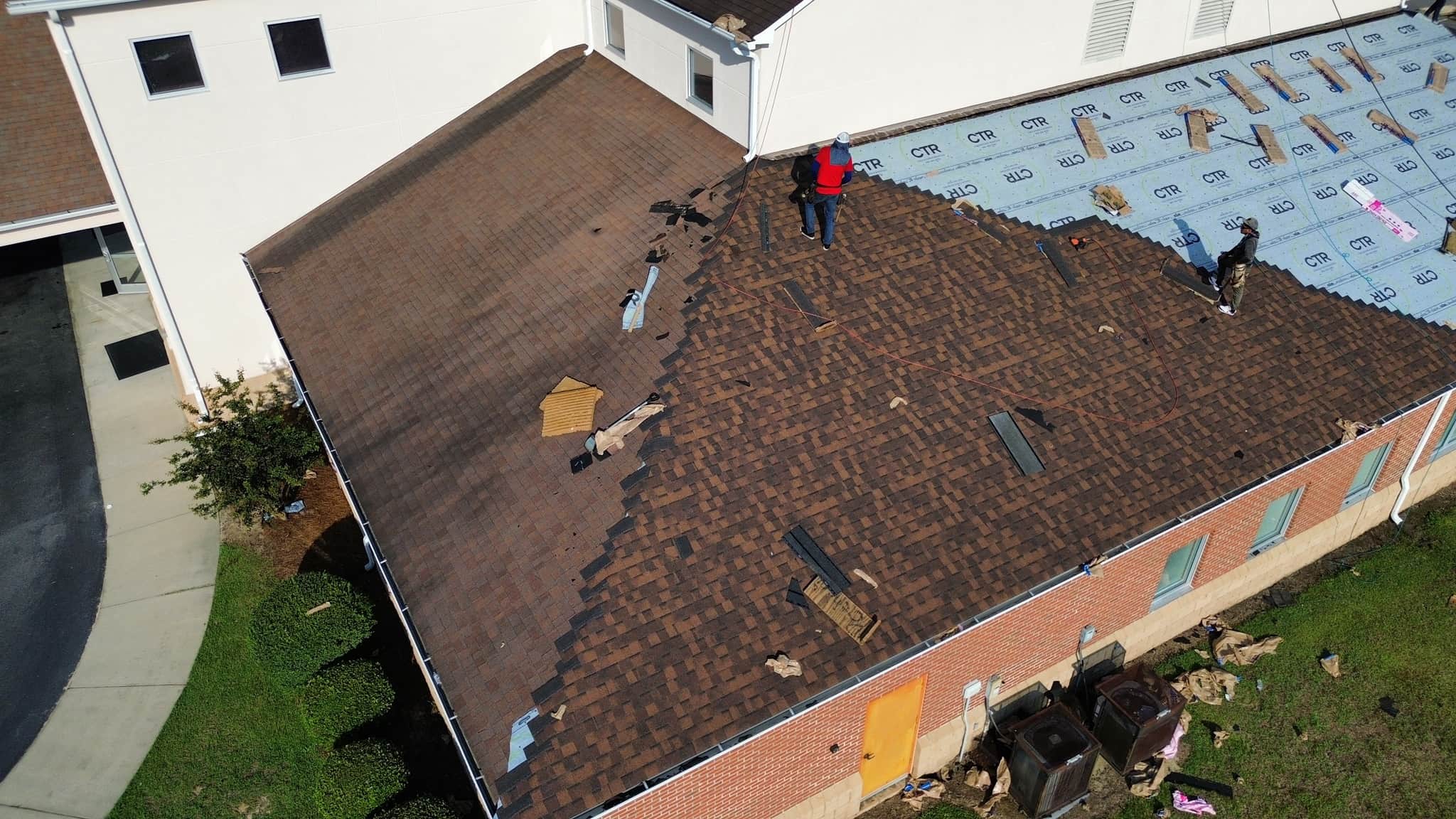 roof work on side of chome